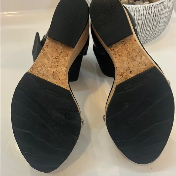 Jimmy Choo Neston Snake Wedge Sandal size 37.5 - Picture 7 of 8